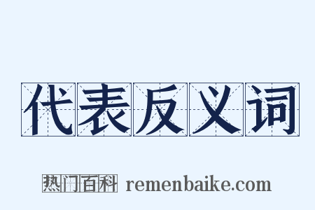 代表反义词是什么意思的图片